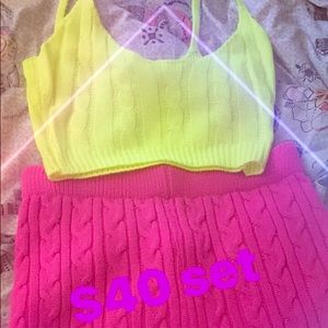 Cashmere tank and shorts